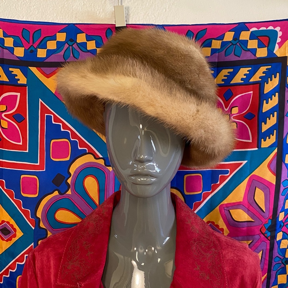 Vintage Real Fur Hat, S